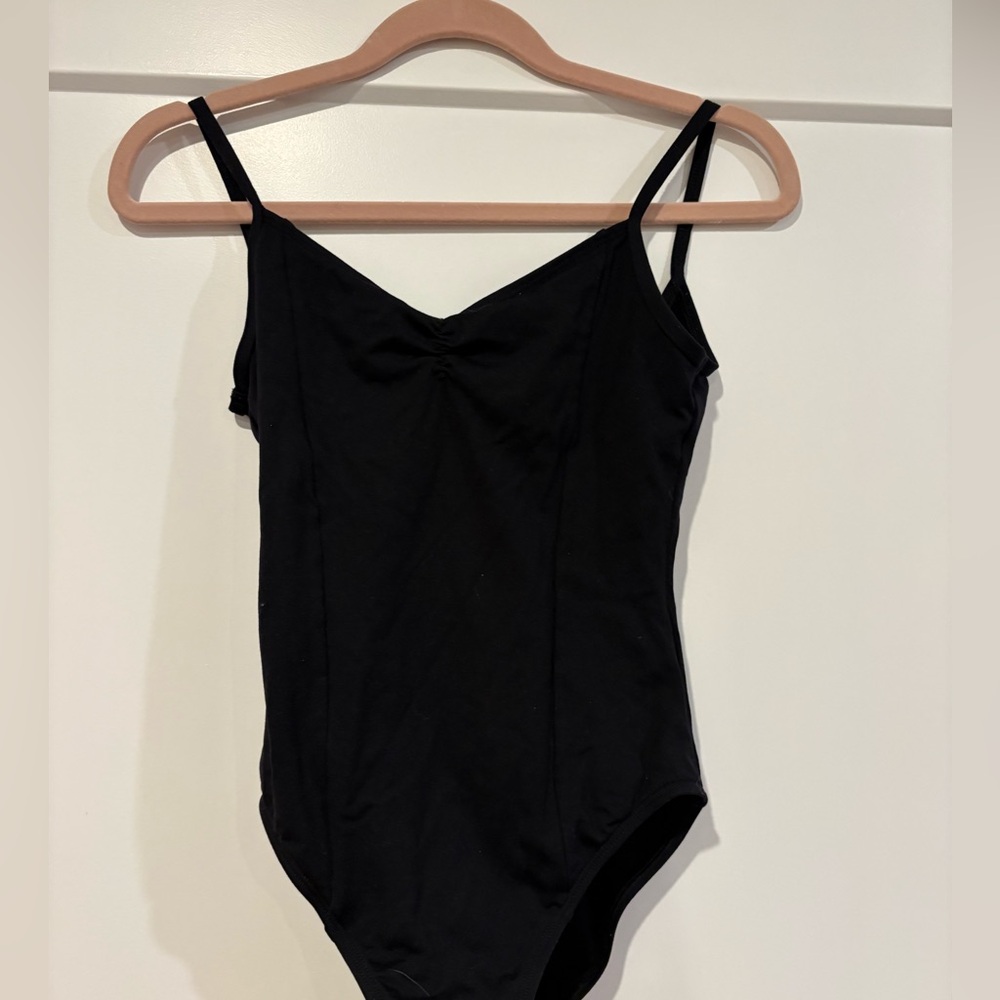 Entergetiks Black Spaghetti Strap Bodysuit